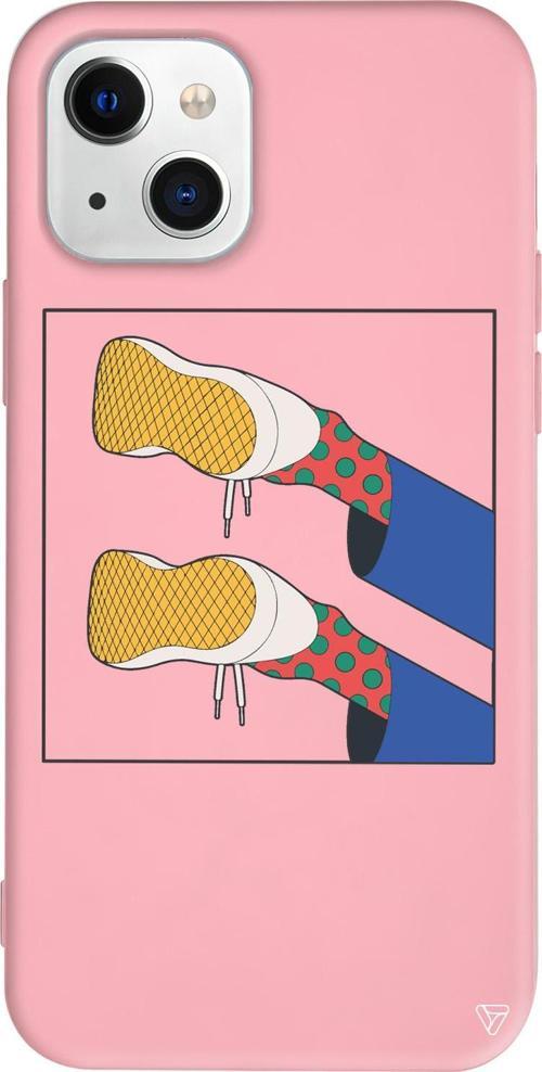 iPhone 15 Uyumlu Pembe Renkli Silikon Fly Retro Koleksiyonu Telefon Kılıfı