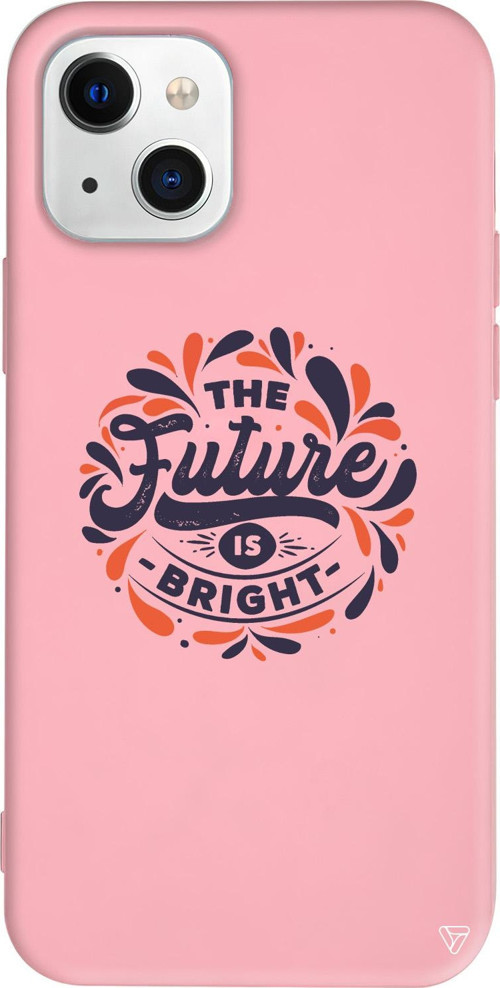 iPhone 15 Uyumlu Pembe Renkli Silikon Future Mottolar Koleksiyonu Telefon Kılıfı