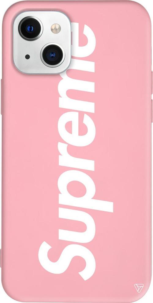 iPhone 15 Uyumlu Pembe Renkli Silikon Supreme Mottolar Koleksiyonu Telefon Kılıfı