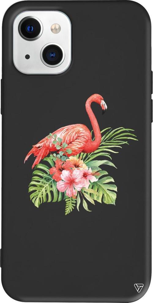iPhone 15 Uyumlu Siyah Renkli Silikon Flamingo Animal Koleksiyonu Telefon Kılıfı