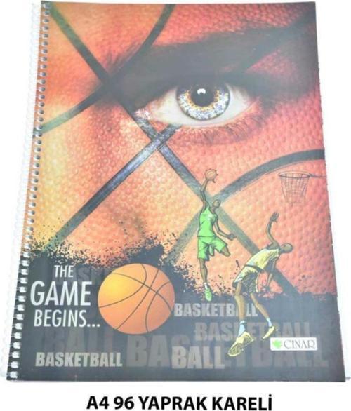 Çınar Spiralli A4 Kareli Defter 96 Yaprak