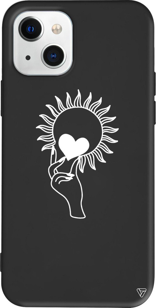 iPhone 15 Uyumlu Siyah Renkli Silikon Keep Heart Line Art Koleksiyonu Telefon Kılıfı