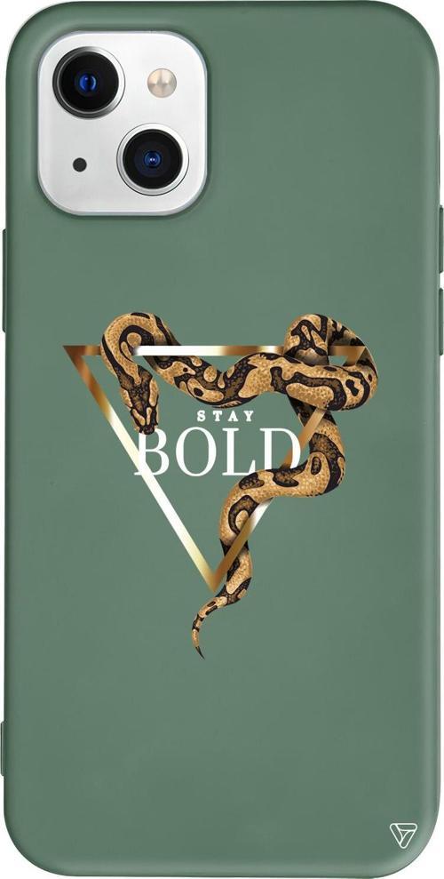 iPhone 15 Uyumlu Yeşil Renkli Silikon Bold Yılan Animal Koleksiyonu Telefon Kılıfı