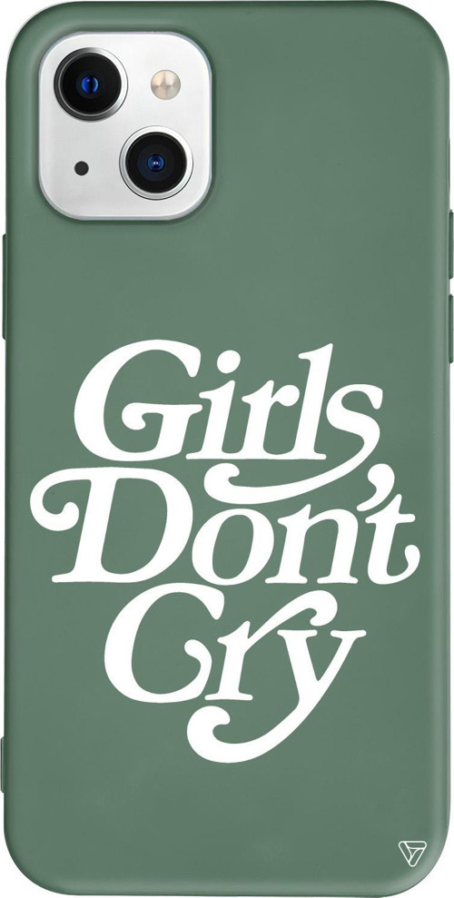 iPhone 15 Uyumlu Yeşil Renkli Silikon Girls Don't Gry Mottolar Koleksiyonu Telefon Kılıfı