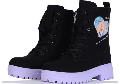 2160 Siyah-Lila Zümrüt Kürklü Kız Çocuk Bot