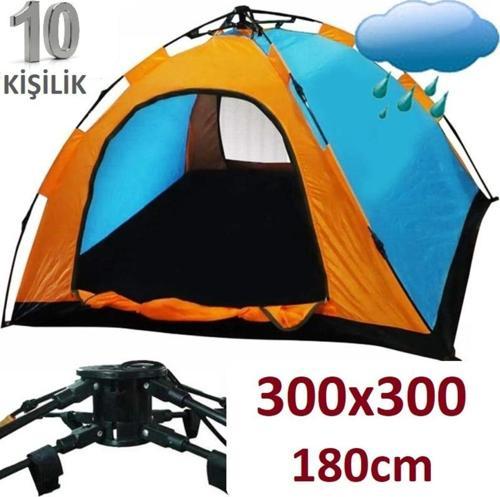 10-12 Kişilik Tam Otomatik Kamp Çadırı Kolay Kurulum Sineklikli