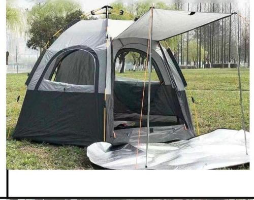 6 Kişilik Otomatik Tenteli Kamp Çadırı Sineklikli Çift Kapılı Kolay Kurulum Çadır 280X240X155