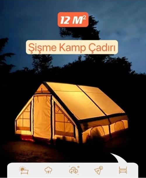 Şişme Kamp Çadırı 12-14 Kişilik Aile Çadırı Dev Boy Family Çadır 400X300X200Cm