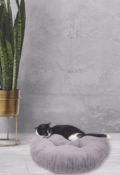 Welsoft & Silikon Dolgulu Köpek Kedi Yatağı Yıkanabilir Yumuşak Peluş Kedi Minderi Uyku Minderi