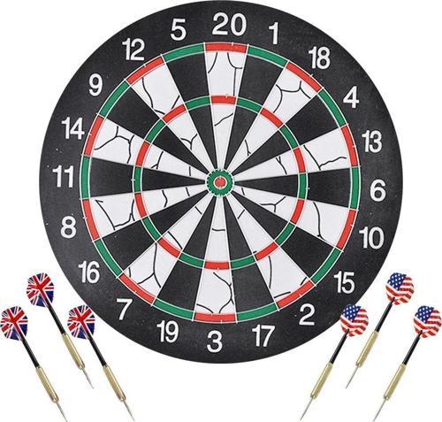 Xl Boy Dart Tahtası Seti 18 İnç Profesyonel Dart Seti + 6 Adet Dart Oku 18Gr