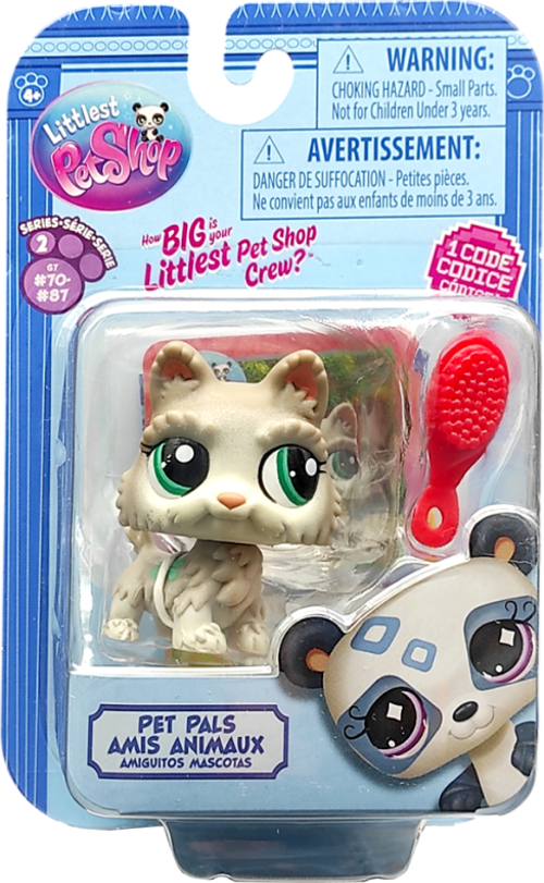 Littlest Pet Shop Tekli Figür 00522 G7#81 TARAKLI GRİ KÖPEK