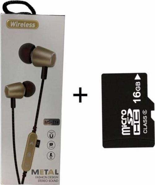 16 Gb Hafıza Kartı Hediyeli Bluetooth Kulaklık Mp3 Player Müzik Çalar Kulaklık