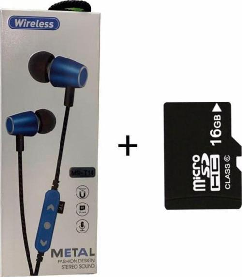 16 Gb Hafıza Kartı Hediyeli Bluetooth Kulaklık Mp3 Player Müzik Çalar Kulaklık