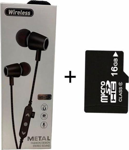 16 Gb Hafıza Kartı Hediyeli Bluetooth Kulaklık Mp3 Player Müzik Çalar Kulaklık