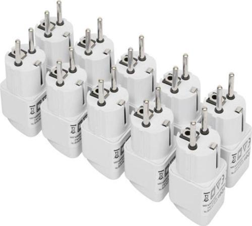 10'Lu Ekonomik Paket Ingiliz Fişi Çevirici 220V Fiş Priz Dönüştürücü