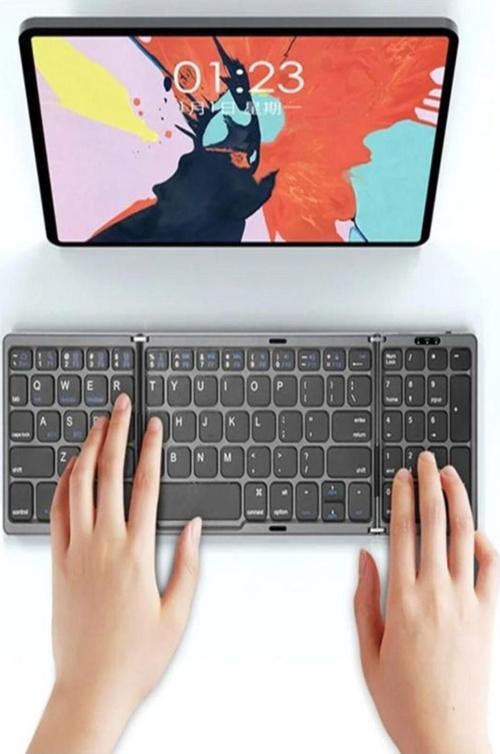 B089 Metal Kasa Bluetooth Katlanabilir Klavye Telefon Tablet Pc Uyumlu Nümerik Tuşlu Klavye
