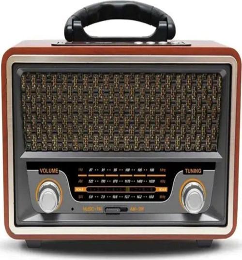 Nostaljik Görünümlü Ahşap Radyo Bluetooth Hoparlör Fm Usb Tf Bt5.0 Ut-157Bt