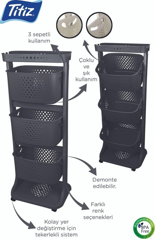 Leon Life Kat Kat Sepet Organizeri No:3 Siyah