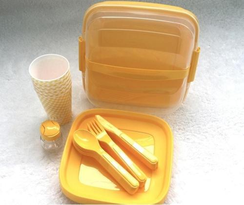 Piknik Seti 6 Kişilik 32 Parça Sarı