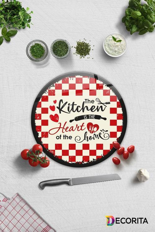 Cam Kesme Tahtası - Cam Kesme Tablası | Kitchen Heart | Çap32cm