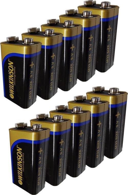 9 Volt Pil 10 Adet Extra Güçlü Karbon 9 Wolt Çift Başlıklı Kare Pil Oyuncak Araba Radyo Telsiz Drone El Feneri Duman De