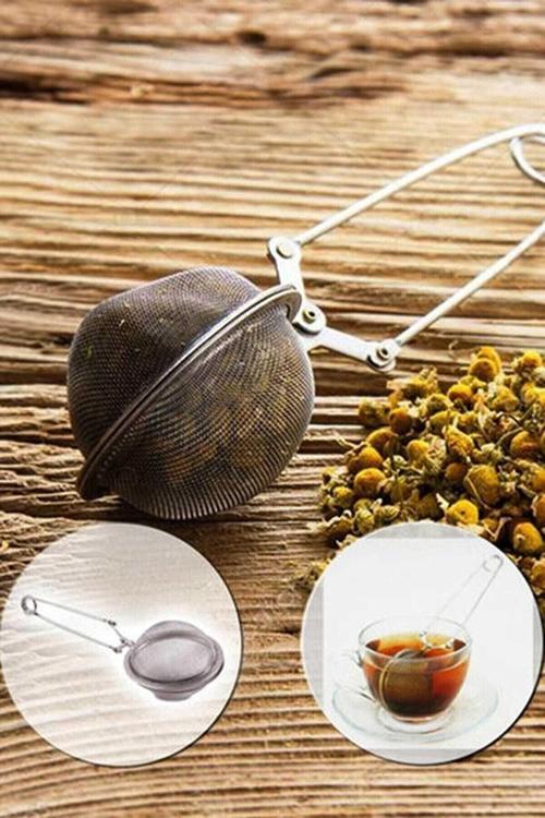 Bitki Çayı Demleme Potu Süzgeci, Kıskaçlı Süzgeç, Maşa Süzgeç, Çay Süzgeci , Un, Pudra, Kakao Eleği