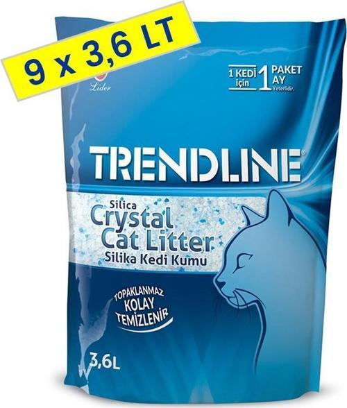 Süper Emici Tozsuz Silika Kristal Kedi Kumu 3.6 Lt  1,4 Kg (9 Adet)