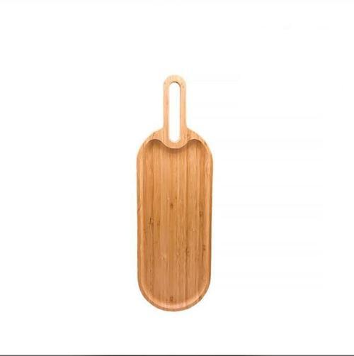 Bambu Sunum Tabağı Kulplu Sunumluk 50x16 CM
