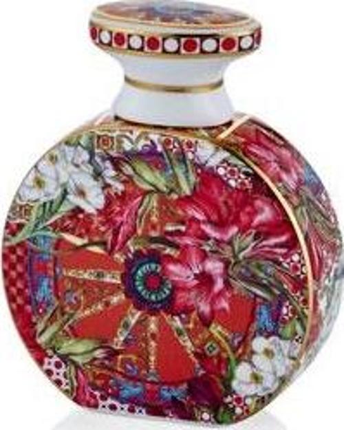 Lilyum Desen Porselen Parfüm Şişesi 100ml Small 7,8cm