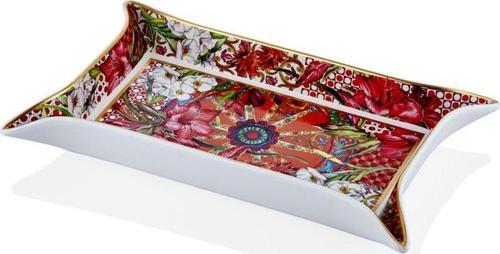 Lilyum Desen Porselen Kültablası Large 35cm