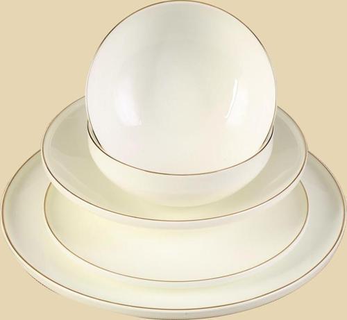 New Bone Porselen Yaldızlı 24 Parça Yemek Takımı fk.83