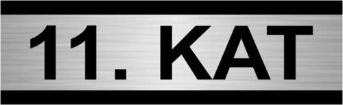 11. Kat 7X20Cm Gümüş Renk Metal Yönlendirme Levhası