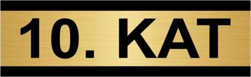10. Kat 5X20Cm Altın Renk Metal Yönlendirme Levhası
