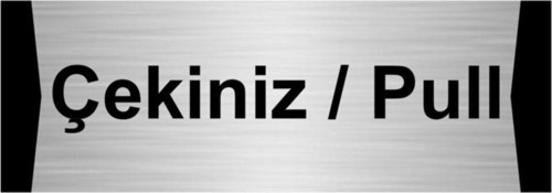 Çekiniz/Pull 5X20Cm Gümüş Renk Metal Yönlendirme Levhası