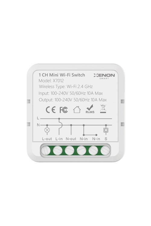 Smart Akıllı Sıva Altı Tekli Anahtar Switch Mobil Uygulama Wi-Fi Bluetooth Uzaktan Kontrol X7012