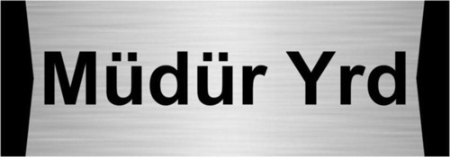 Müdür Yrd 5X20Cm Gümüş Renk Metal Yönlendirme Levhası