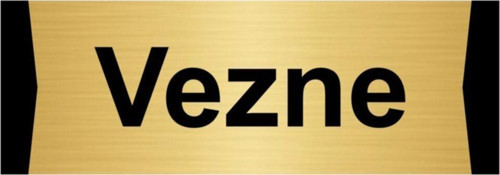 Vezne 5X20Cm Altın Renk Metal Yönlendirme Levhası