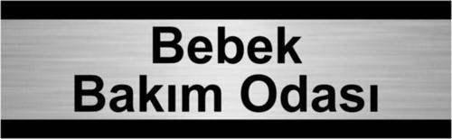Bebek Bakım Odası 5X20Cm Gümüş Renk Metal Yönlendirme Levhası