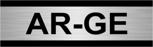 Ar-Ge 5X20Cm Gümüş Renk Metal Yönlendirme Levhası
