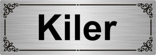 Kiler 7X20Cm Gümüş Renk Metal Yönlendirme Levhası