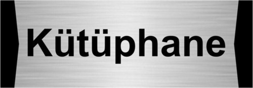 Kütüphane 5X20Cm Gümüş Renk Metal Yönlendirme Levhası