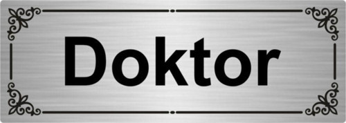Doktor 7X20Cm Gümüş Renk Metal Yönlendirme Levhası