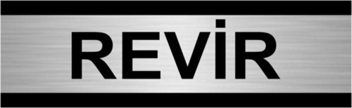 Revir 5X20Cm Gümüş Renk Metal Yönlendirme Levhası