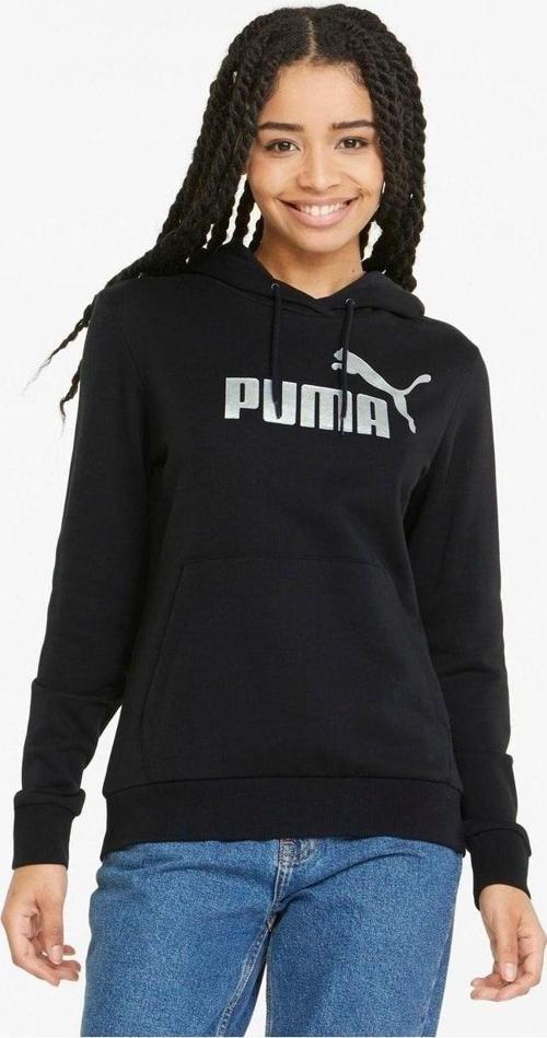 Ess+ Metallic Logo  Hoodie Kadın Sweatshırt