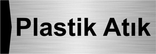 Plastik Atık 5X20Cm Gümüş Renk Metal Yönlendirme Levhası