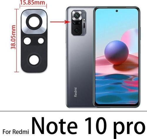 Xiaomi REDMİ NOTE 10 PRO Arka Kamera Camı Lens Yapışkanlı