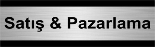 Satış&Pazarlama 7X20Cm Gümüş Renk Metal Yönlendirme Levhası