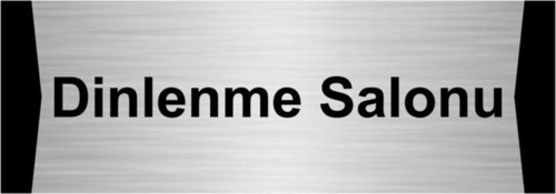 Dinlenme Salonu 5X20Cm Gümüş Renk Metal Yönlendirme Levhası