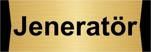 Jeneratör 5X20Cm Altın Renk Metal Yönlendirme Levhası
