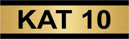 Kat 10 10X20Cm Altın Renk Metal Yönlendirme Levhası